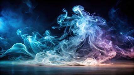 Fototapeta premium Ethereal smoke swirls in a mesmerizing dance , swirling smoke
