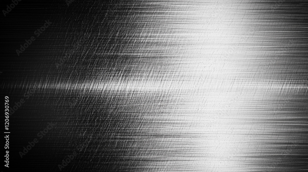 Fototapete Abstract black and white background with a fine metal texture, illuminated by soft light from above. The grainy gradient creates a natural wood or rough paper effect, perfect for design projects empha