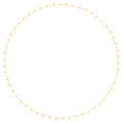 金の雪の結晶ラインの円フレーム