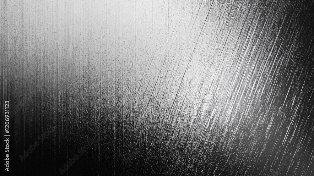 Fototapete Abstract black and white background with a fine metal texture, illuminated by soft light from above. The grainy gradient creates a natural wood or rough paper effect, perfect for design projects empha