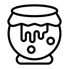 100% Natural Line Icon