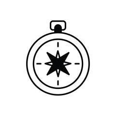 Compass  icon isolated on a white background. Vector illustration.