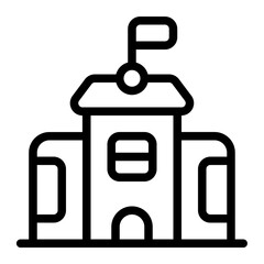 Obraz premium Building Line Icon