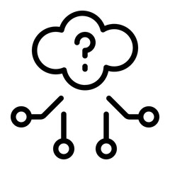 Cloud Server Line Icon