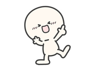 指差しをしているシンプルな人物のベクターイラスト01