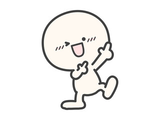 指差しをしているシンプルな人物のベクターイラスト04
