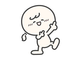 指差しをしているシンプルな人物のベクターイラスト006