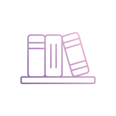 Library icon isolated on a white background. Vector illustration.