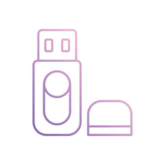 Pendrive  icon isolated on a white background. Vector illustration.
