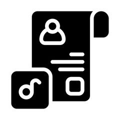 Fototapeta premium Music Solid Icon