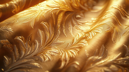 Golden Silk Fabric Texture