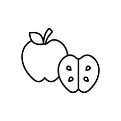 Apple icon isolated on a white background. Vector illustration.