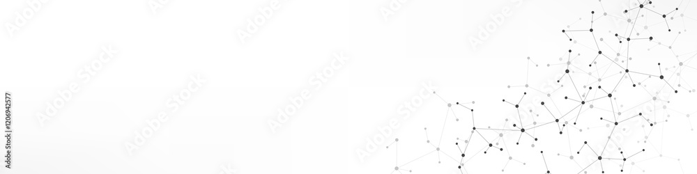 Wall mural molecular structure and genetic engineering, molecules dna, neural network, scientific research. abs