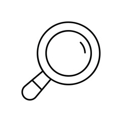 Magnifier  icon isolated on a white background. Vector illustration.