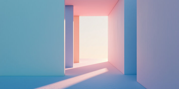 pastel building with minimalist style