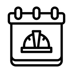 labour calendar outline style