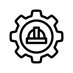 worker mechanic outline style