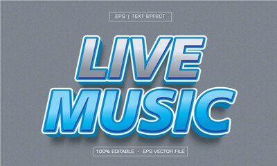 live music editable text style effect