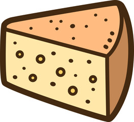 Chiffon cake vector doodle illustration and graphic