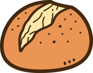 Sourdough vector doodle illustration and graphic
