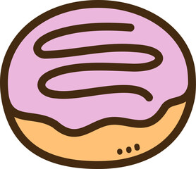 Doughnut vector doodle illustration and graphic