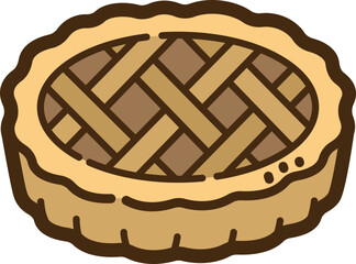Limburg pie vector doodle illustration and graphic