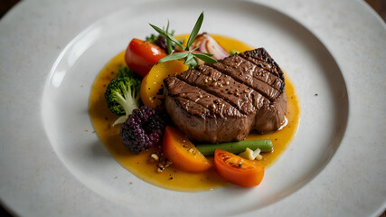 beef steak with vegetables