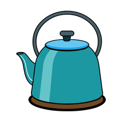 Kettle vector art illustrator.