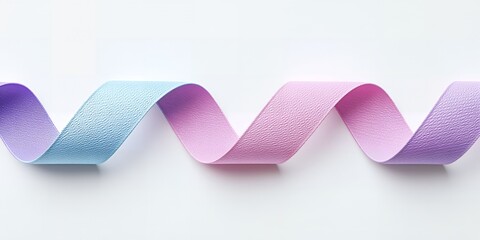 Pastel Pink and Blue Ribbon Swirl Design Elegant Fabric Texture Soft Colors