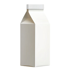 Empty milk carton isolated on transparent background