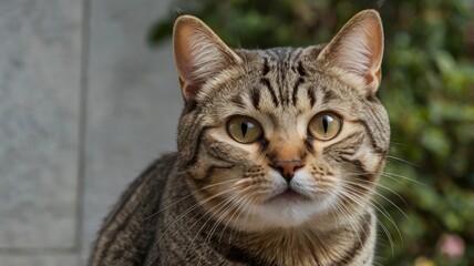 Fototapeta premium Tabby cat with annoying face 