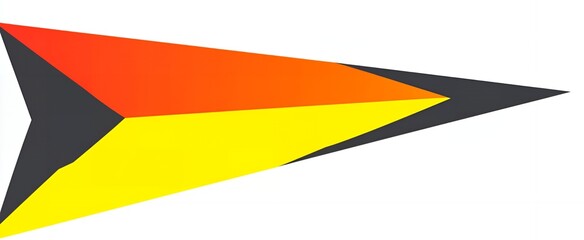 Abstract Geometric Design Bold Yellow Orange and Black Triangular Shape