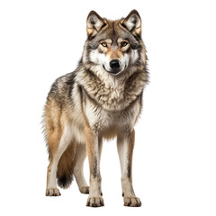 Timber wolf isolated on transparent background