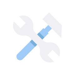 wrench and hammerflat style