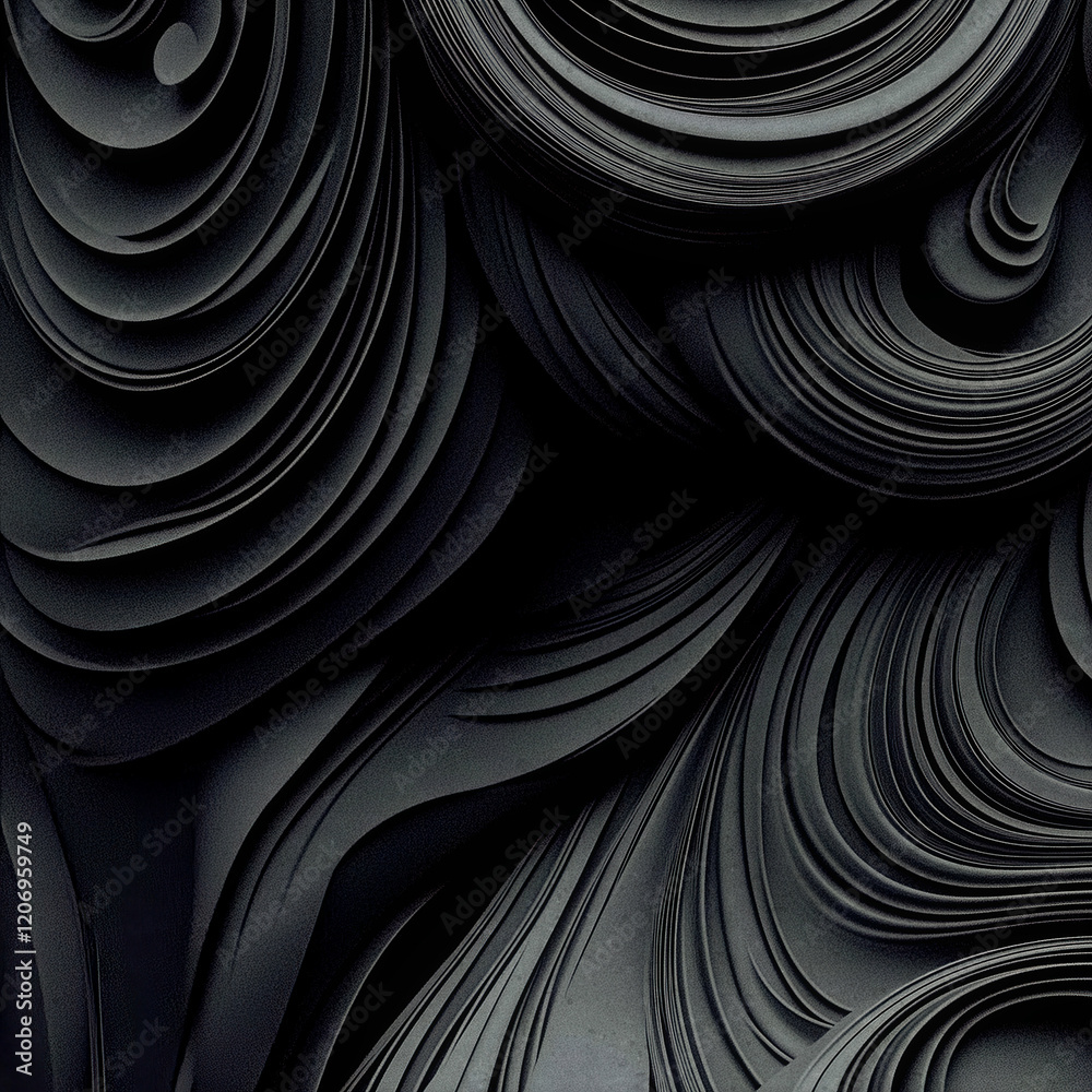 Aufkleber Illustration with smooth, concentric gray lines that create a relief effect and add depth