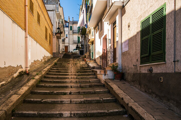 views of the village of Pisticci, Matera province, Italy