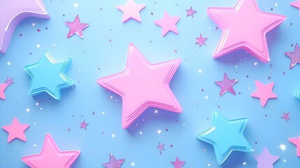 Obraz premium Luminous Star Cluster, a vibrant cosmic formation showcasing colorful celestial bodies and intricate patterns in the vast universe.