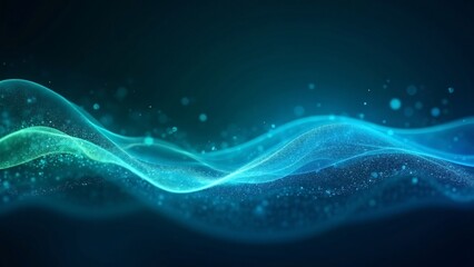 Futuristic Glowing Light Waves in Motion