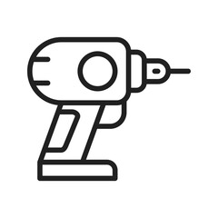 Drill icon vector image. Suitable for mobile apps, web apps and print media.