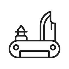 Penknife icon vector image. Suitable for mobile apps, web apps and print media.