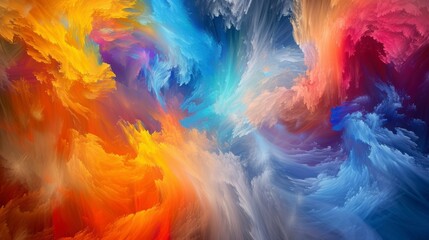 Obraz premium Abstract Colorful Swirling Cloud Background with Vibrant Paint Textures