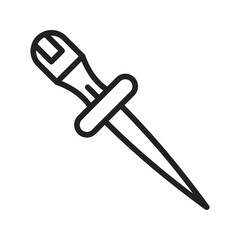 Bradawl icon vector image. Suitable for mobile apps, web apps and print media.