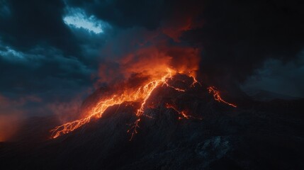 Fototapeta premium Eruption of a Volcano