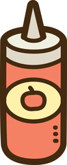 Tomato ketchup vector doodle illustration and graphic
