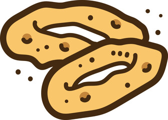 Onion ring vector doodle illustration and graphic