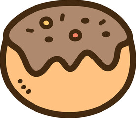Donut hole vector doodle illustration and graphic