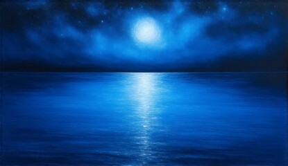 Acrylic Moon Reflections Over Water