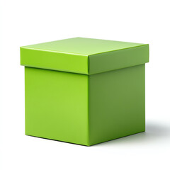 A vibrant green gift box, perfect for celebrations, symbolizing fun and excitement. Ideal for packaging products or creative designs.