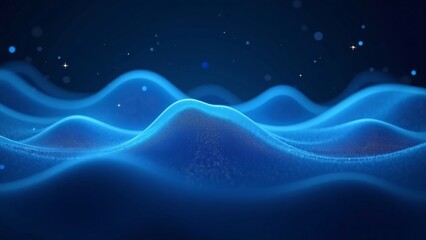 Digital Waves with Flowing Blue Light Particles