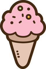 Ice cream vector doodle illustration and graphic
